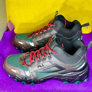 Fila Oakmont TR Mid Brown Green Men's Hiking Shoes 1JM01276-362 Men’s 12 New
